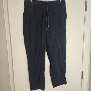Lululemon Mid Rise Dance Studio Navy Crop Pants